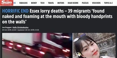 “英国死亡货车”事件最新消息：39位遇难者中可能有多位越南人-激流网